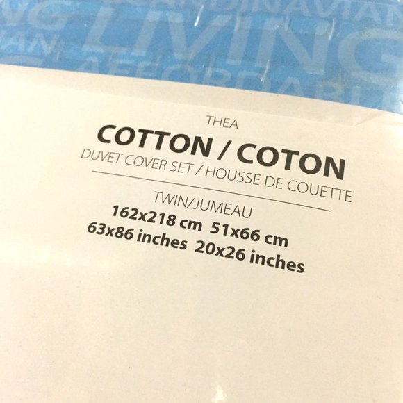 THEA Green JYSK 100% Cotton Duvet Cover Set New. - Picture 5 of 7